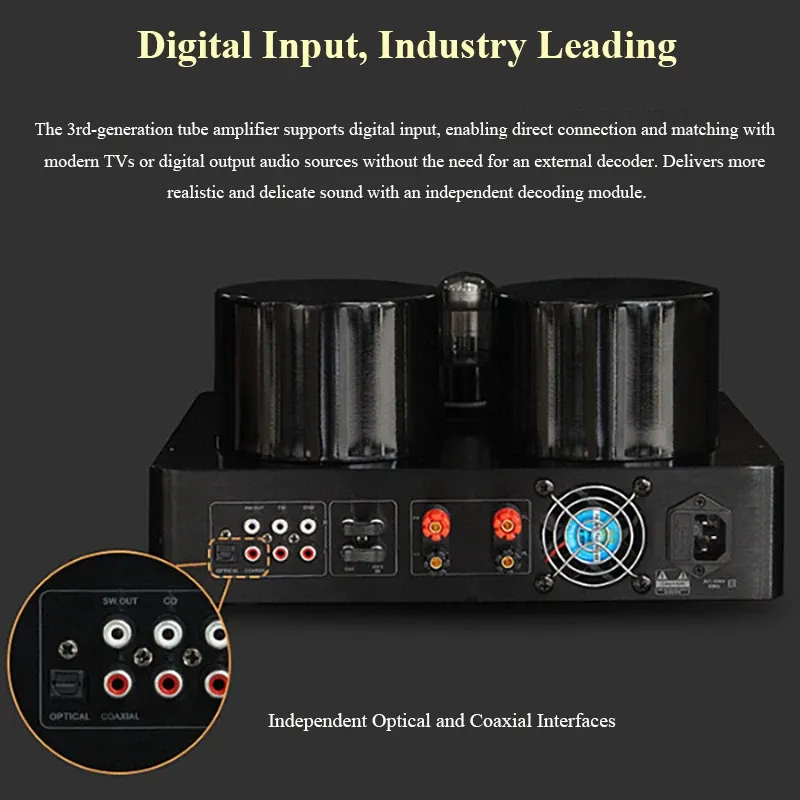 Nobsound Röhren-Stereo-Endstufe mit Bluetooth und Digital-Eingängen