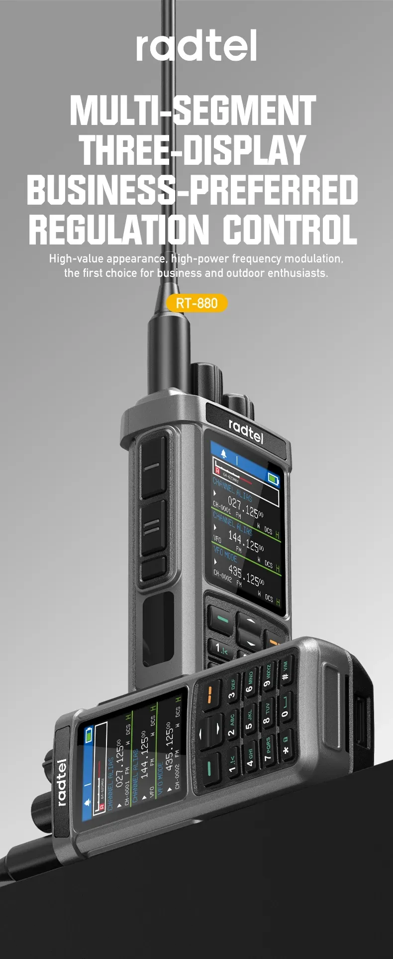 Radtel RT-880G Multiband-Handfunkgerät mit GPS und APRS