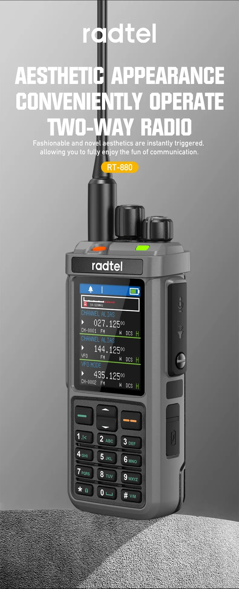 Radtel RT-880G Multiband-Handfunkgerät mit GPS und APRS