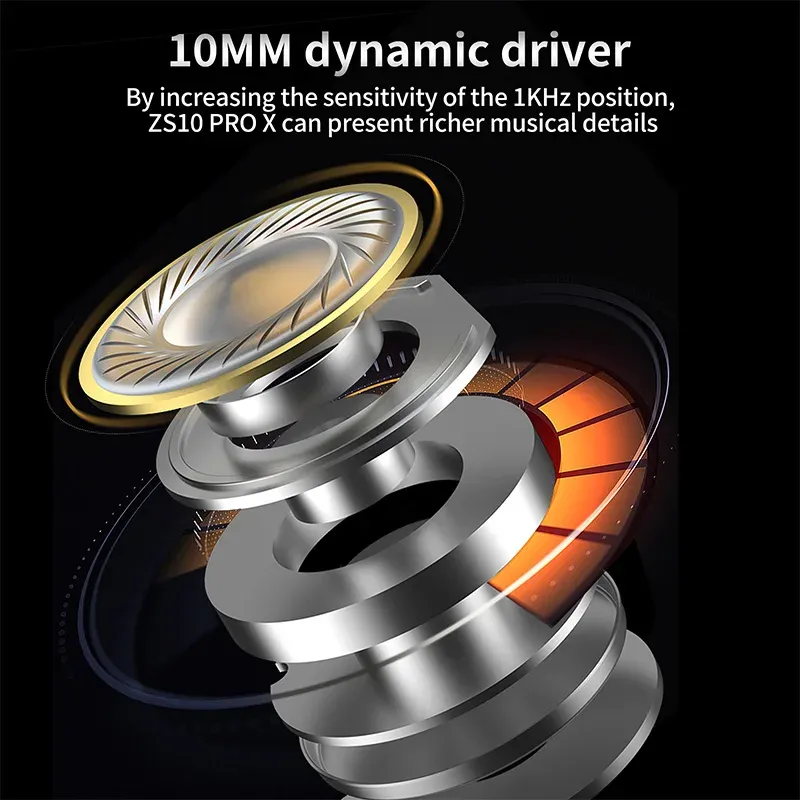 KZ ZS10 Pro X In-Ear-Monitor mit 10 Treibern und Metallgehäuse