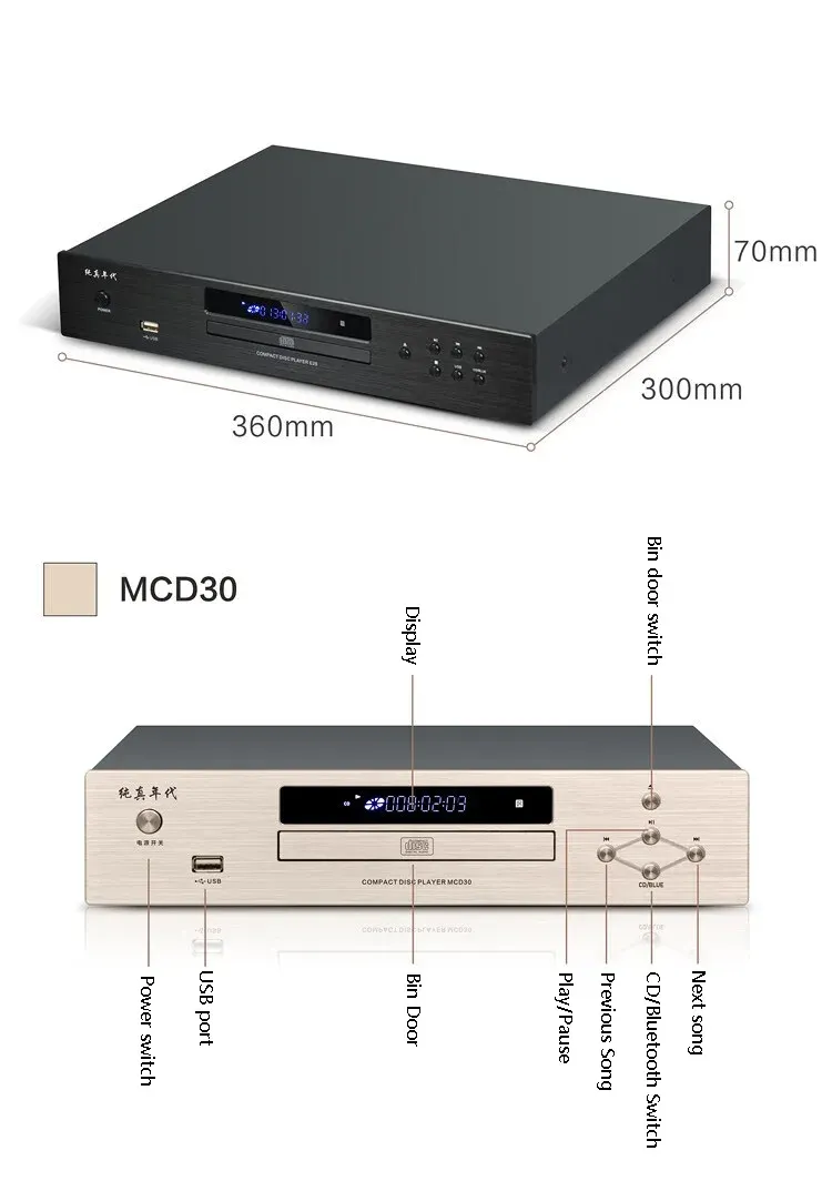 Nobsound E25 HiFi-CD-Player mit Bluetooth und XLR-Ausgang