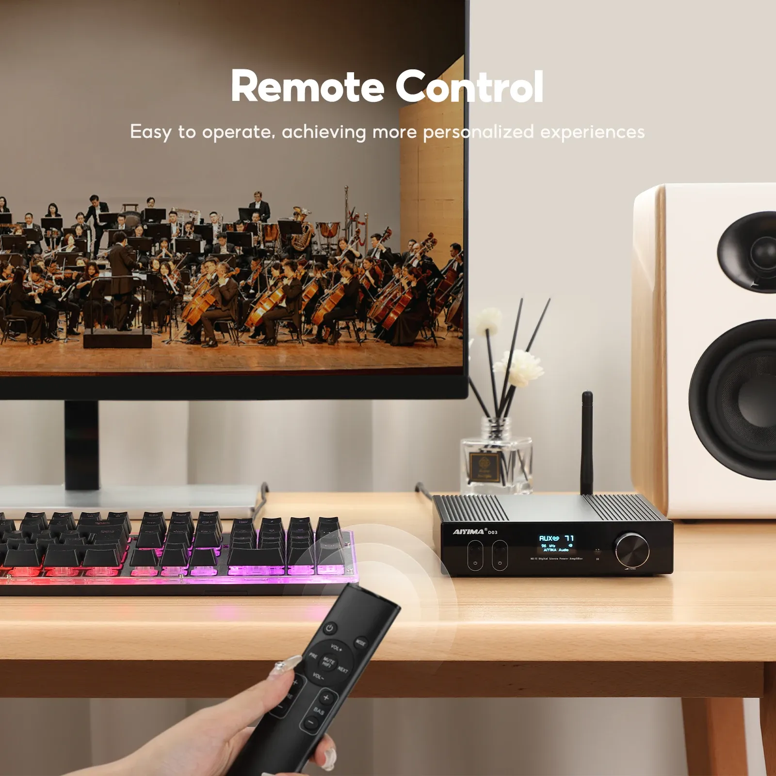 AIYIMA D03 Bluetooth-Verstärker für 2.1-HiFi-Setups