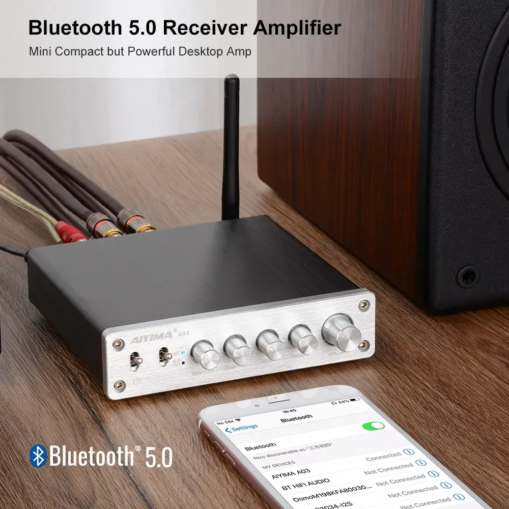 AIYIMA B01 2.1 Bluetooth-Verstärker mit Subwoofer-Ausgang