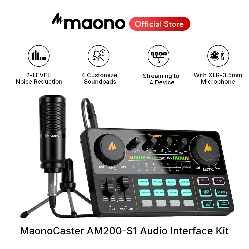 MaonoCaster AM200-S1 Podcast-Interface-Set mit Mikrofon