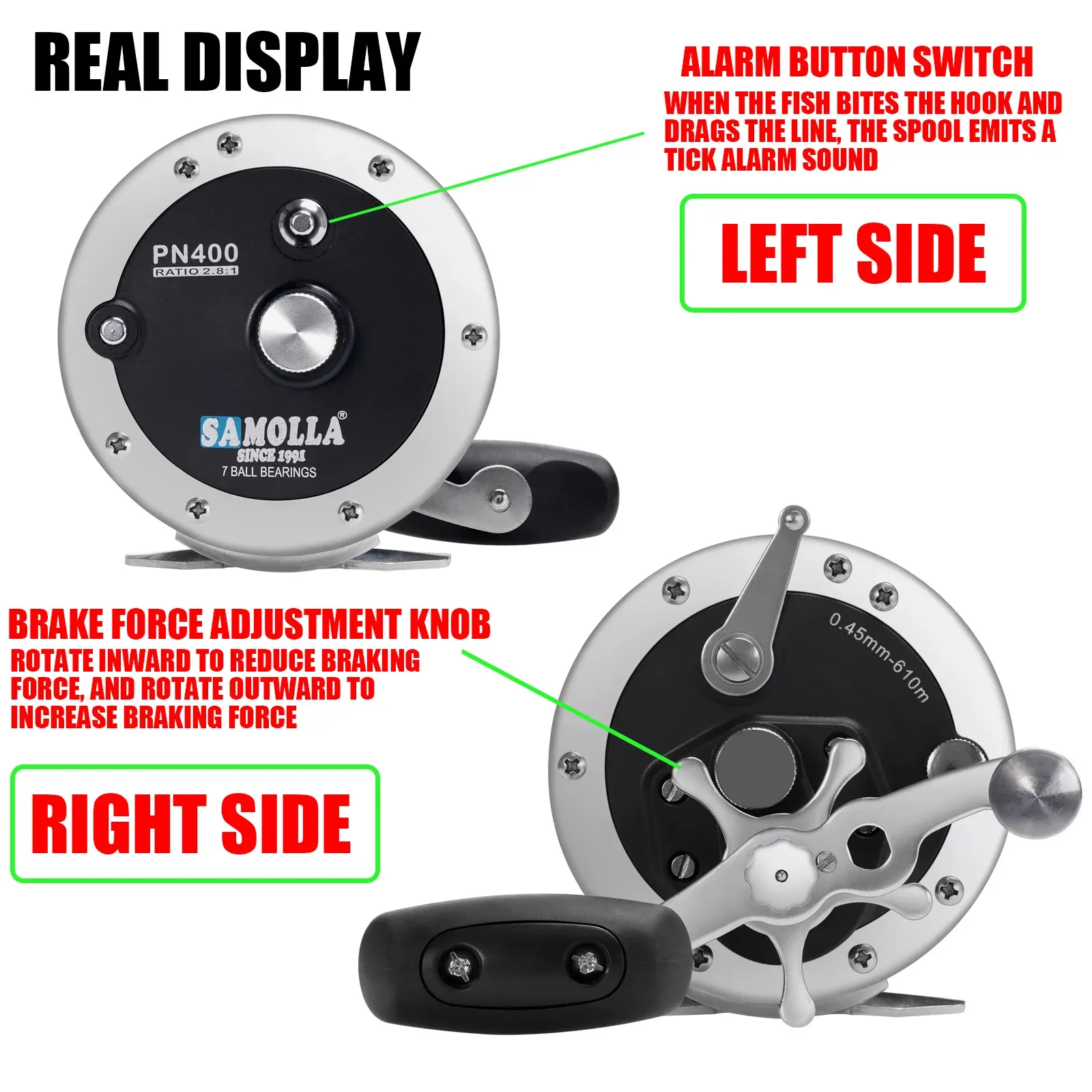 OUYALINE Jigging- und Trollingrolle für schwere Meeresmontagen