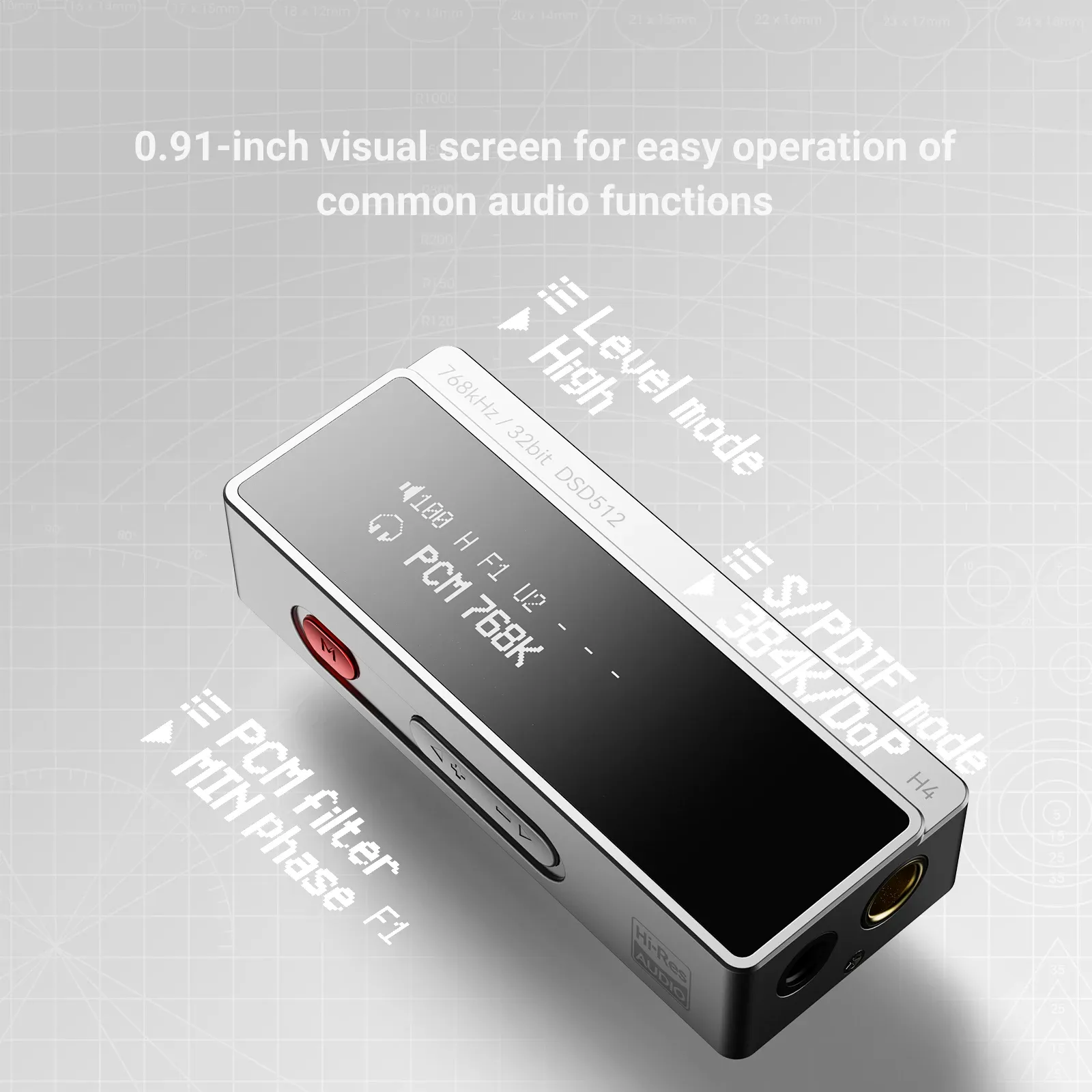 AIYIMA H4 USB-DAC und Kopfhörerverstärker mit OLED