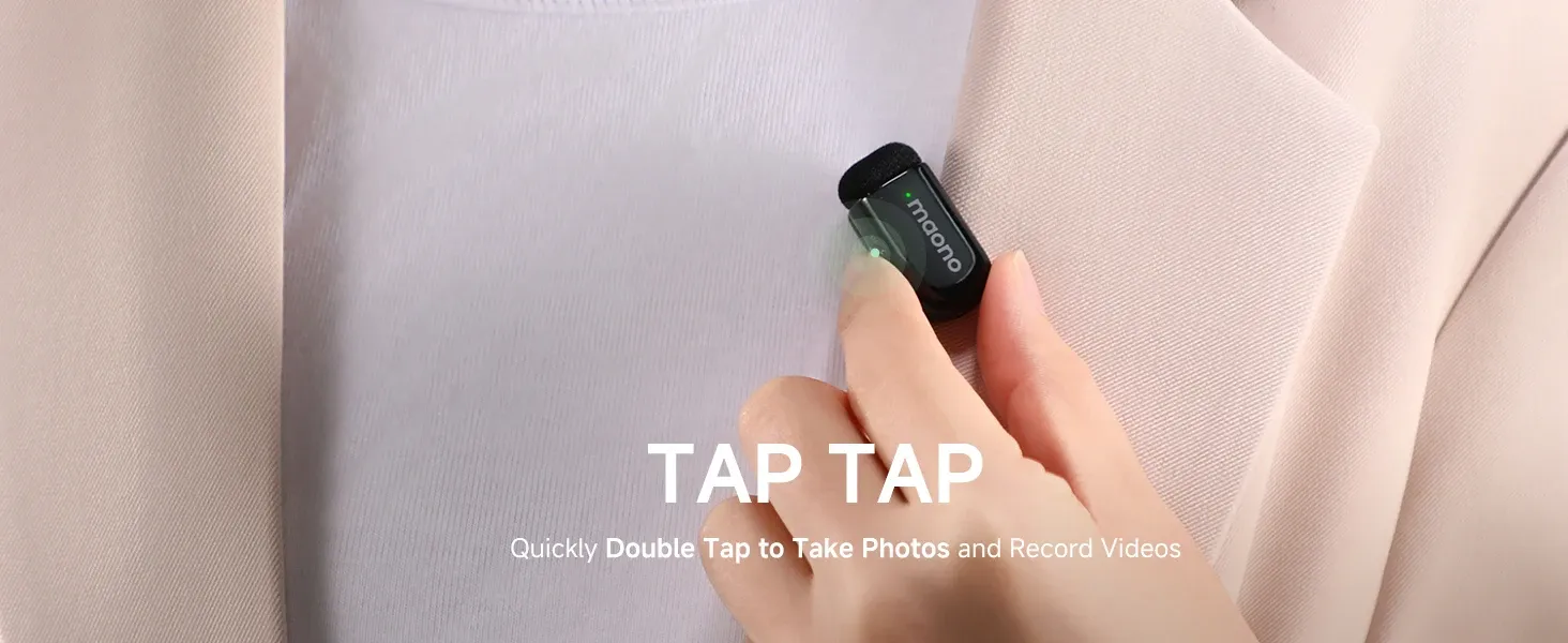 maono T1mini Funk-Lavaliermikrofon mit KI-Rauschfilter