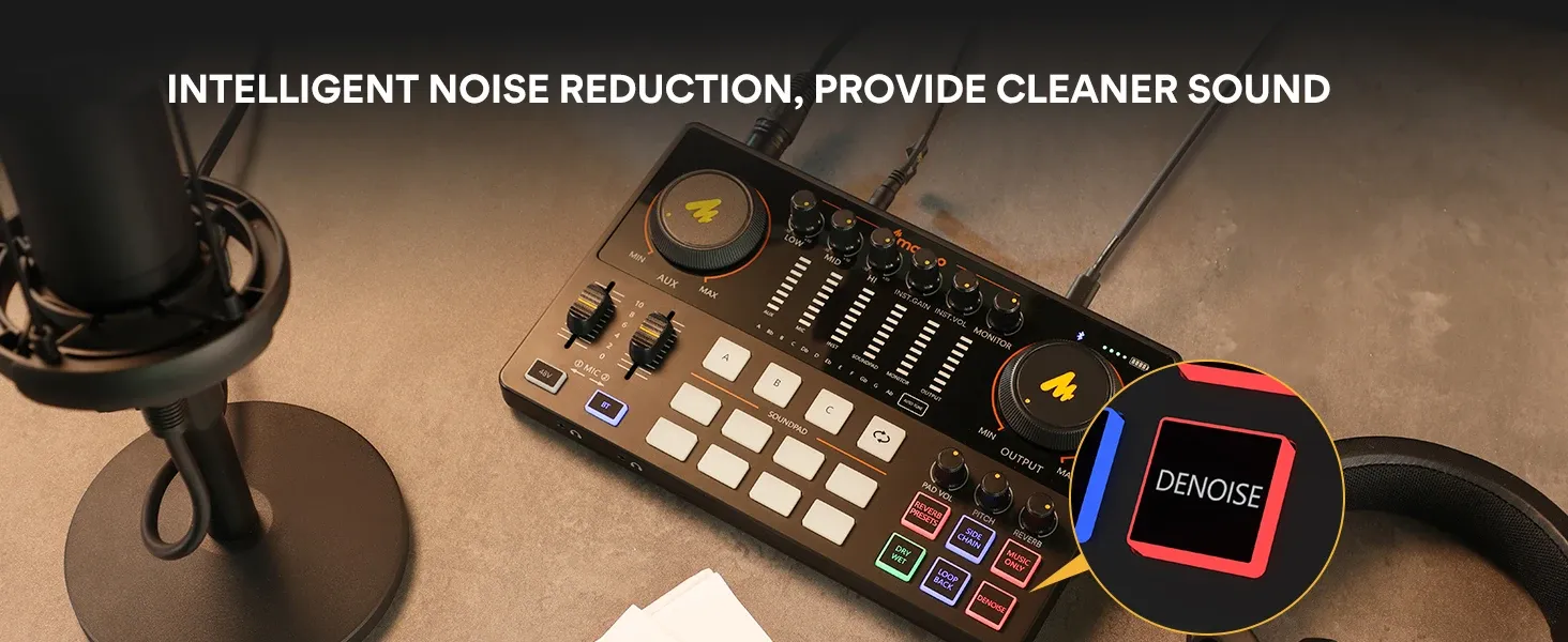 Maono AME2 Podcast-Mixer mit Audio-Interface