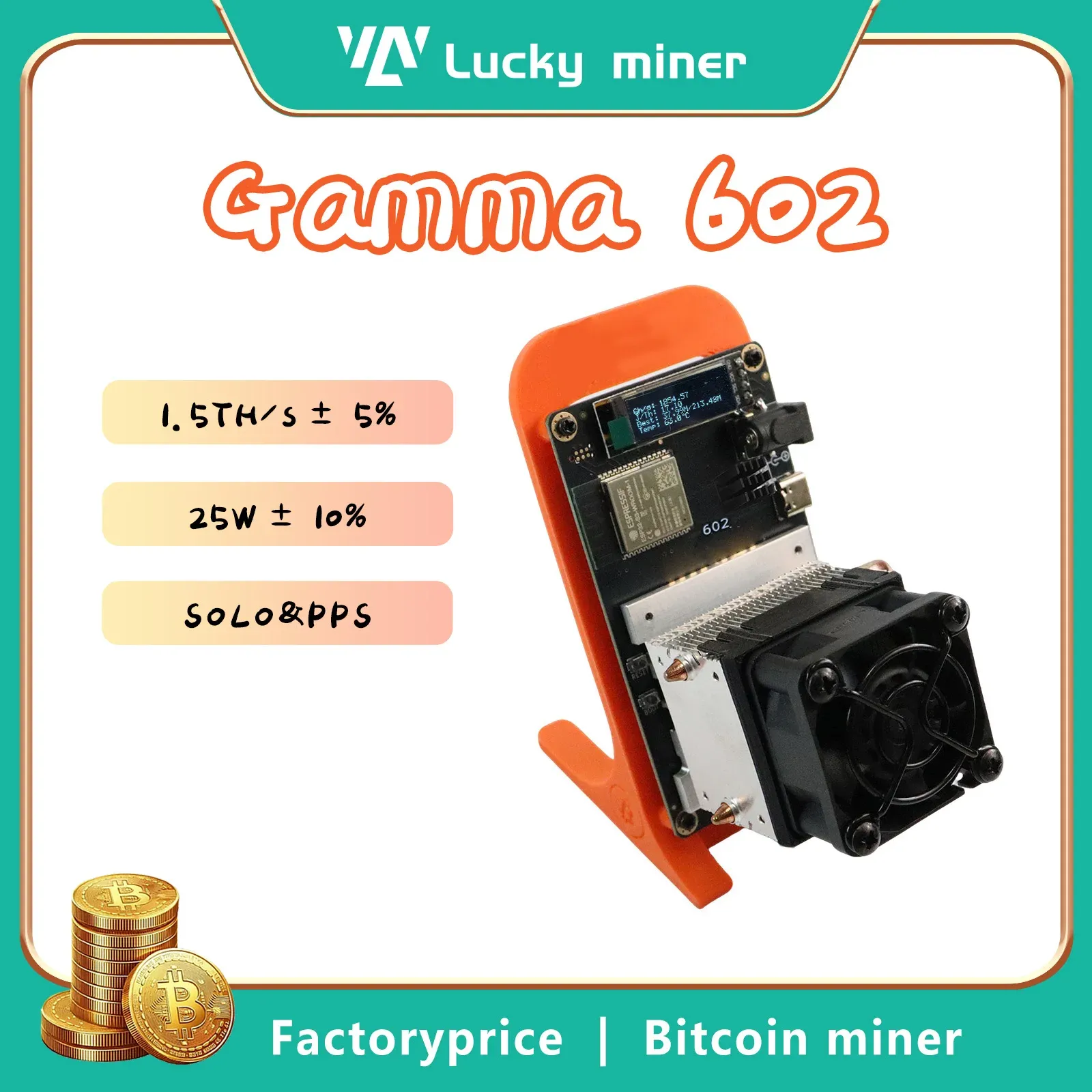 Bitaxe Gamma 602 Open-Source Bitcoin-Miner mit 1,5–1,7 TH/s